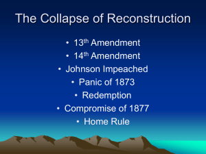 The Collapse of Reconstruction