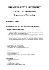 MIDLANDS STATE UNIVERSITY FACULTY OF COMMERCE