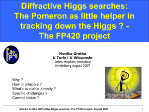 diffractive Higgs searches