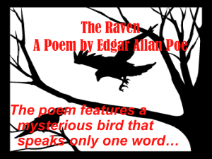 The poem features a mysterious bird that speaks only one word…