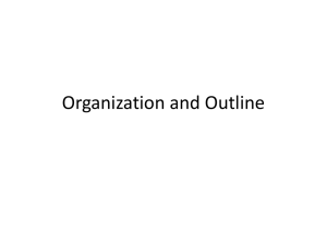 Organization of paper