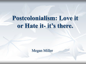 Postcolonialism - Myth and Tradition