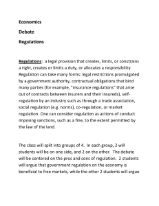 Regulations Debate