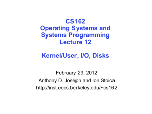 Lecture 16: I/O Systems - EECS Instructional Support Group Home
