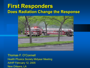 First Responders - Does Radiation Change the