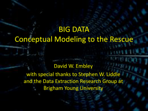 BIG DATA * Conceptual Modeling to the Rescue
