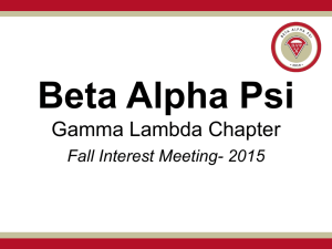 2015 Fall Interest Meeting - Beta Alpha Psi at Virginia Tech