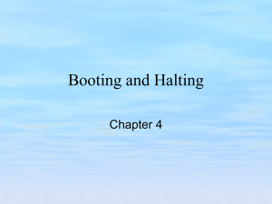 Booting and Halting - Delmar