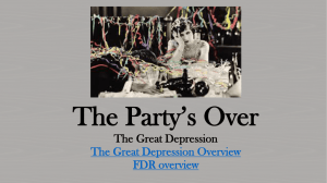 The Great Depression PPT - US History: Reconstruction - Pre