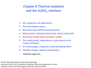 Chapter 6 Thermal oxidation II