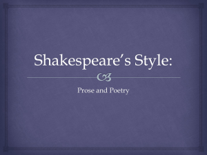 Shakespeare*s Style - our English 2DI class website!