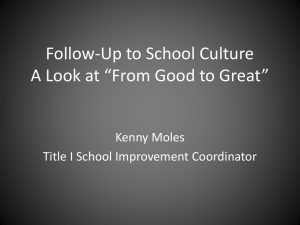 Follow-Up to School Culture