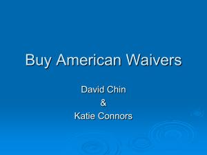Buy American Waivers