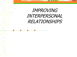 Improving Interpersonal Relationships2
