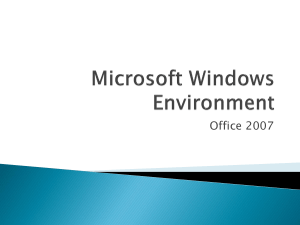 Microsoft Windows Environment