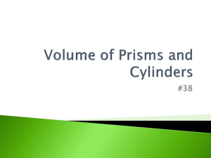 Volume of Prisms and Cylinders HW Notes