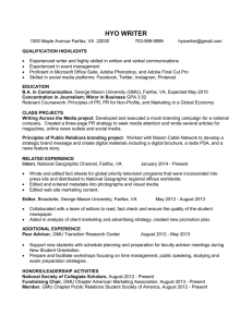 Media Resume - University Career Services
