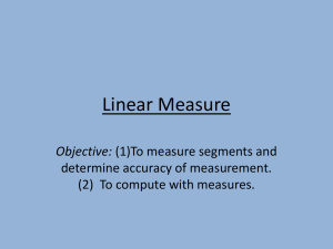 Linear Measure