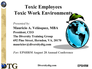 Toxic Employees Toxic Work Environments