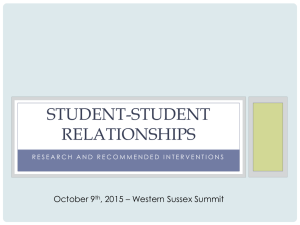 Student-Student relationships