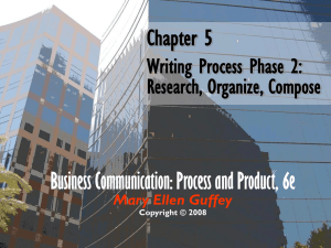 Chapter 5 Writing Process Phase 2: Research, Organize, Compose