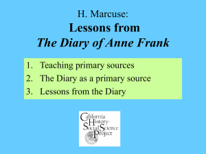 Lessons from The Diary of Anne Frank