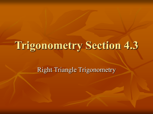 Trigonometry Section 4.1