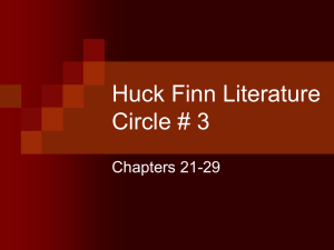 Huck Finn Literature Circle # 1
