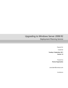 Completion template: Windows Server Engagement