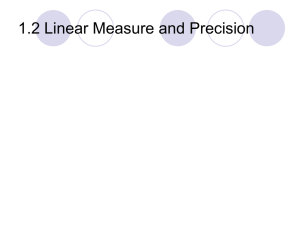 1.2 Linear Measure and Precision