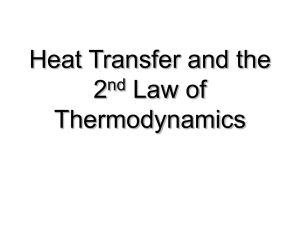 Heat Transfer and the 2nd Law of Thermodynamics