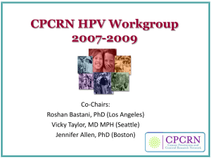 CPCRN HPV Workgroup 2007-2009