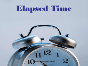 Elapsed Time - Math Journeys