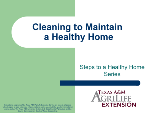 Cleaning to Maintain a Healthy Home