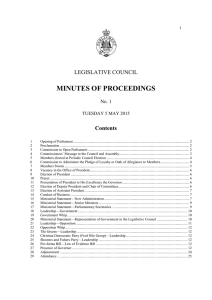 minutes 1 - 5 may 2015s - Parliament of New South Wales