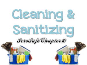 Cleaning & Sanitizing