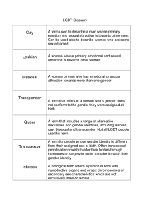 LGBT Glossary - Equalities Toolkit