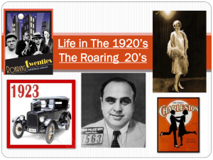 Life in The Roaring 1920's