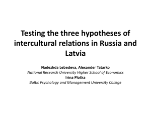 Testing the three hypotheses of intercultural relations in Russia and
