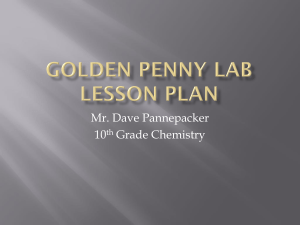 Golden Penny lab lesson plan