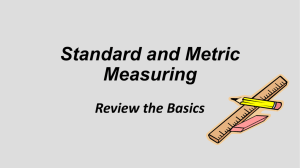 review standard/ metric measuring