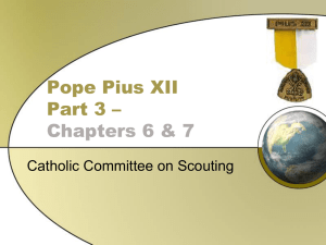 Pope Pius XII - Catholic Committee on Scouting, Archdiocese of Los