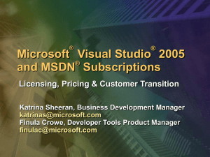 Visual Studio 2005 - Microsoft Center