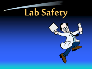 Lab Safety - Mr. Peltack's Chemistry