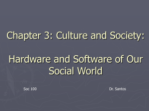 Chapter 3: Culture and Society: Hardware and Software of Our