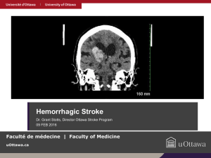 Hemorrhagic Stroke - Faculté de médecine