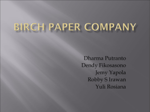 BIRCH PAPER COMPANY