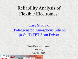 "Reliability Analysis of Flexible Electronics: A Case Study," Tim