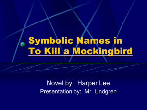 PowerPoint on the Symbolism of Characters' Names
