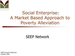 Social Enterprise: A Market-Based Approach to Poverty Alleviation